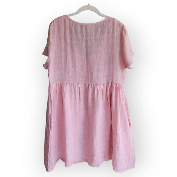 Jillian Harris x Priv Hamptons Linen Babydoll Dress Large - Picture 7 of 12
